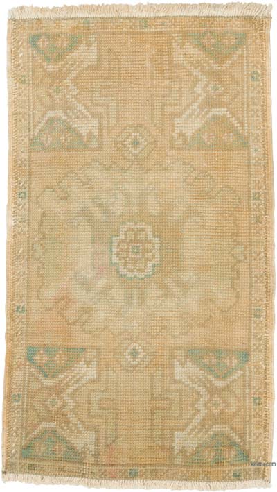 Vintage Turkish Hand-Knotted Rug - 1' 8" x 2' 10" (20" x 34")
