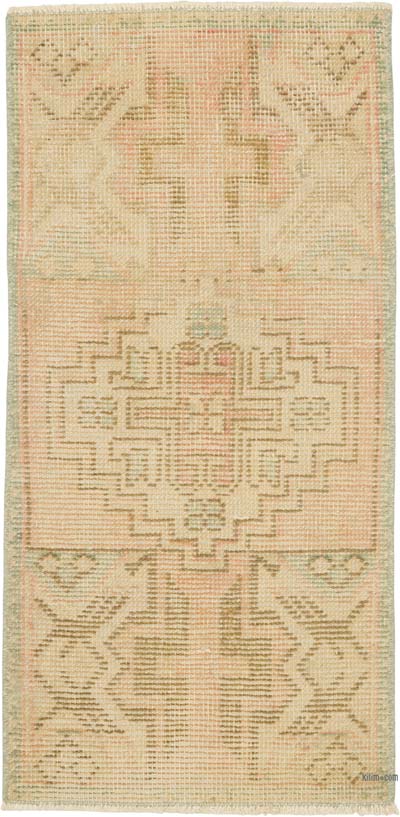 Vintage Turkish Hand-Knotted Rug - 1' 5" x 2' 10" (17" x 34")