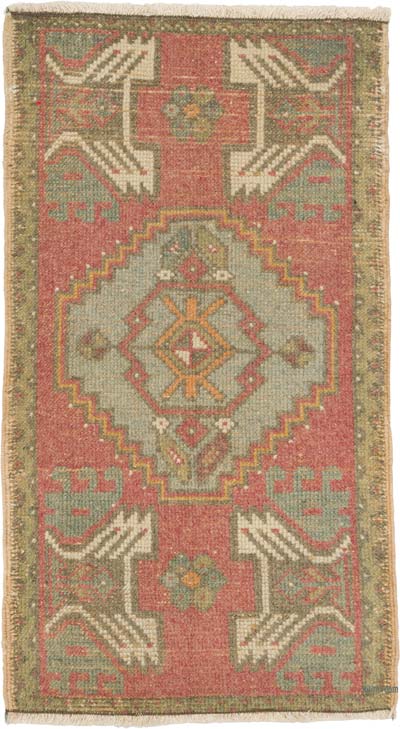 Alfombra Vintage Turca Anudada a Mano - 51 cm x 90 cm