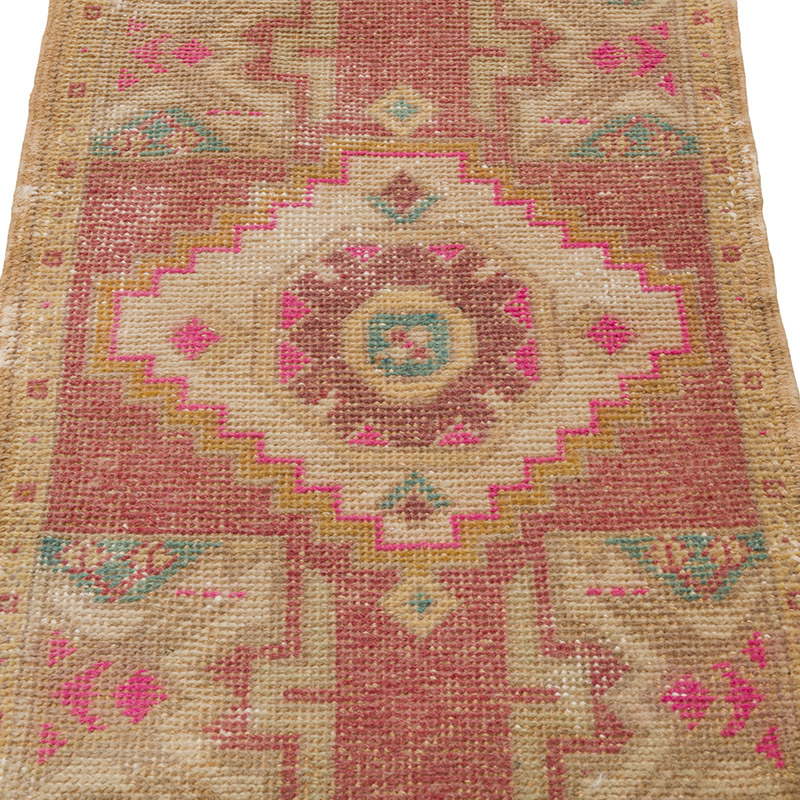 Alfombra Vintage Turca Anudada a Mano - 50 cm x 89 cm - K0086411