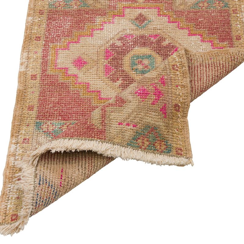 Alfombra Vintage Turca Anudada a Mano - 50 cm x 89 cm - K0086411