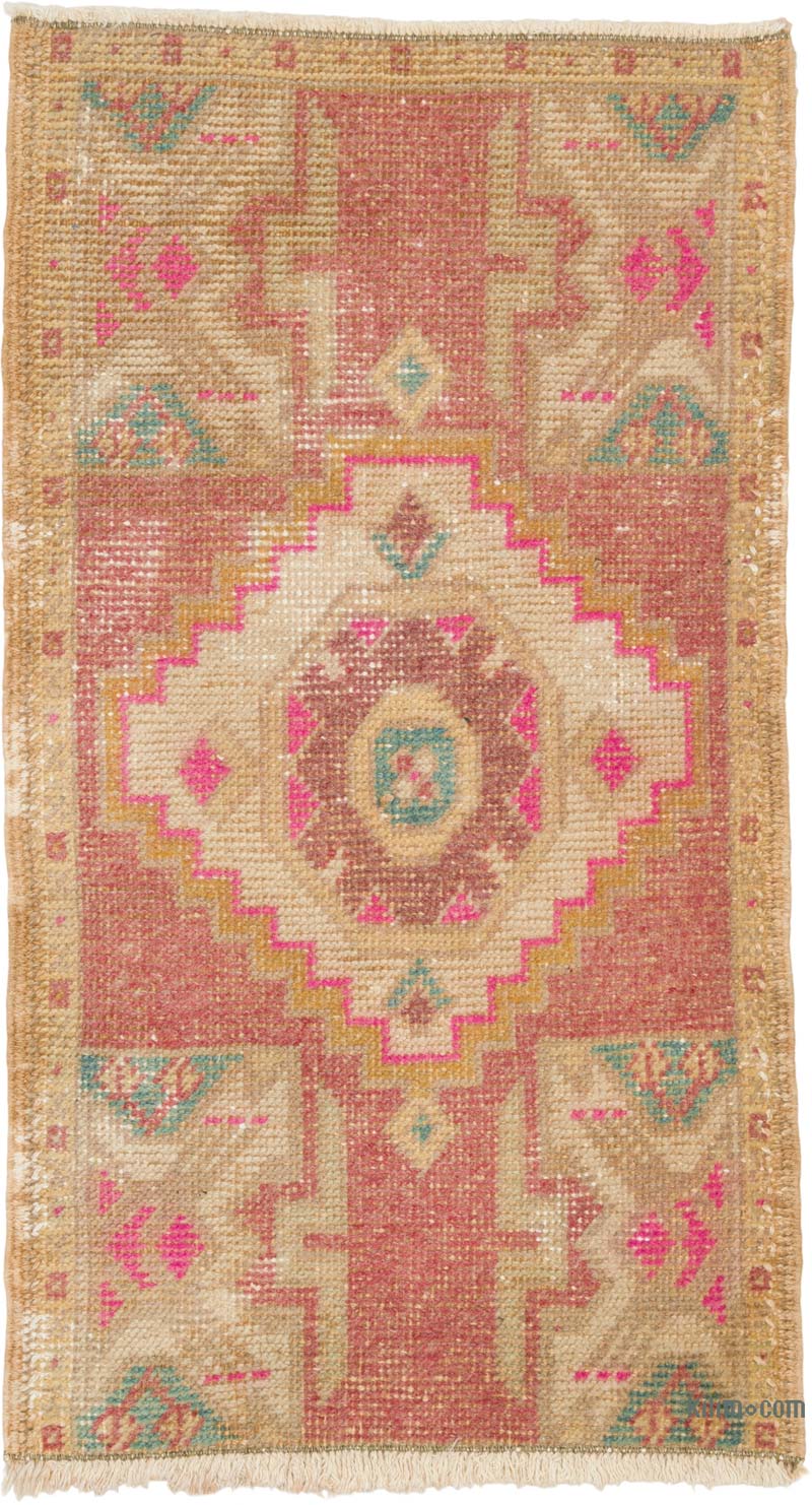 Alfombra Vintage Turca Anudada a Mano - 50 cm x 89 cm - K0086411