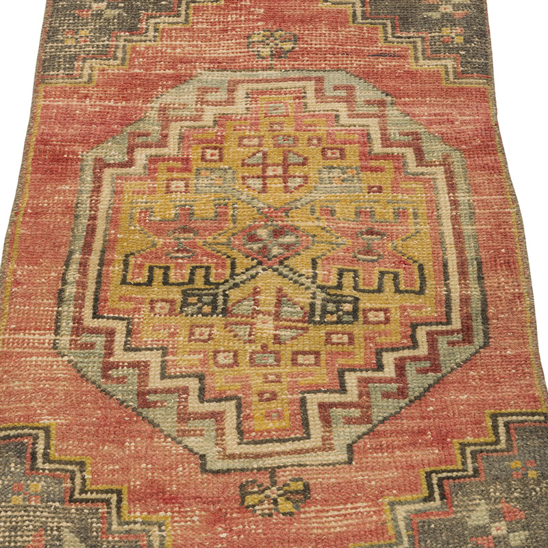 El Dokuma Vintage Halı - 44 cm x 99 cm - K0086413