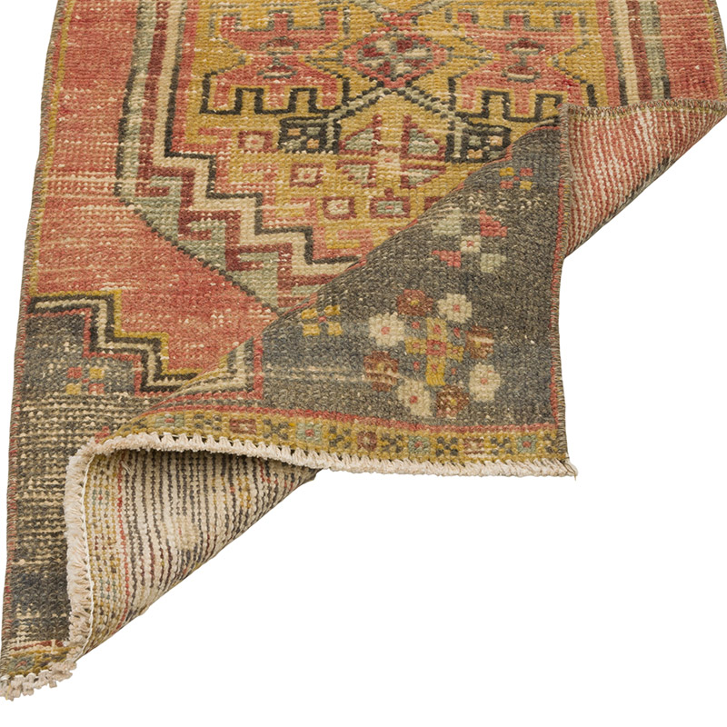 El Dokuma Vintage Halı - 44 cm x 99 cm - K0086413