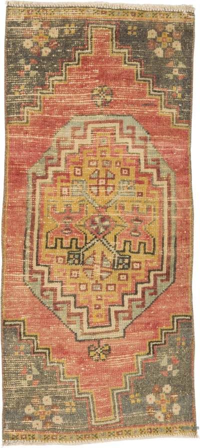 Vintage Turkish Hand-Knotted Rug - 1' 5" x 3' 3" (17" x 39")