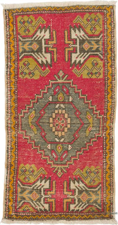 Vintage Turkish Hand-Knotted Rug - 1' 8" x 3' 3" (20" x 39")