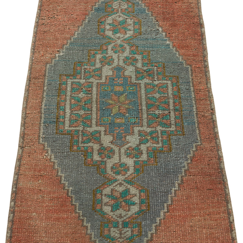 Vintage Turkish Hand-Knotted Rug - 1' 4" x 3' 2" (16" x 38") - K0086416