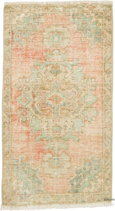 Vintage Turkish Hand-Knotted Rug - 1' 7" x 2' 10" (19" x 34")
