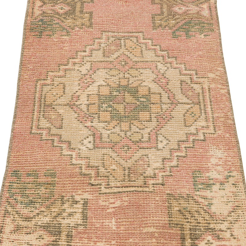 Alfombra Vintage Turca Anudada a Mano - 45 cm x 98 cm - K0086419