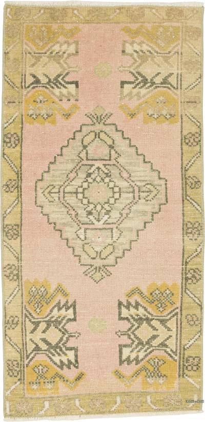 Alfombra Vintage Turca Anudada a Mano - 50 cm x 102 cm