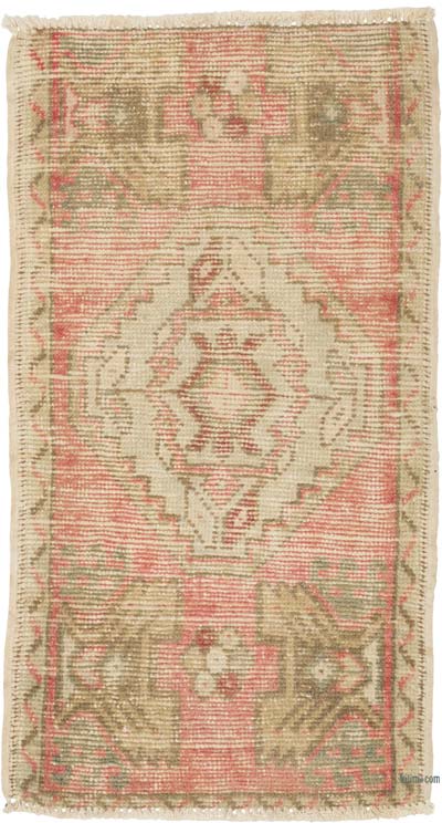 Alfombra Vintage Turca Anudada a Mano - 48 cm x 90 cm