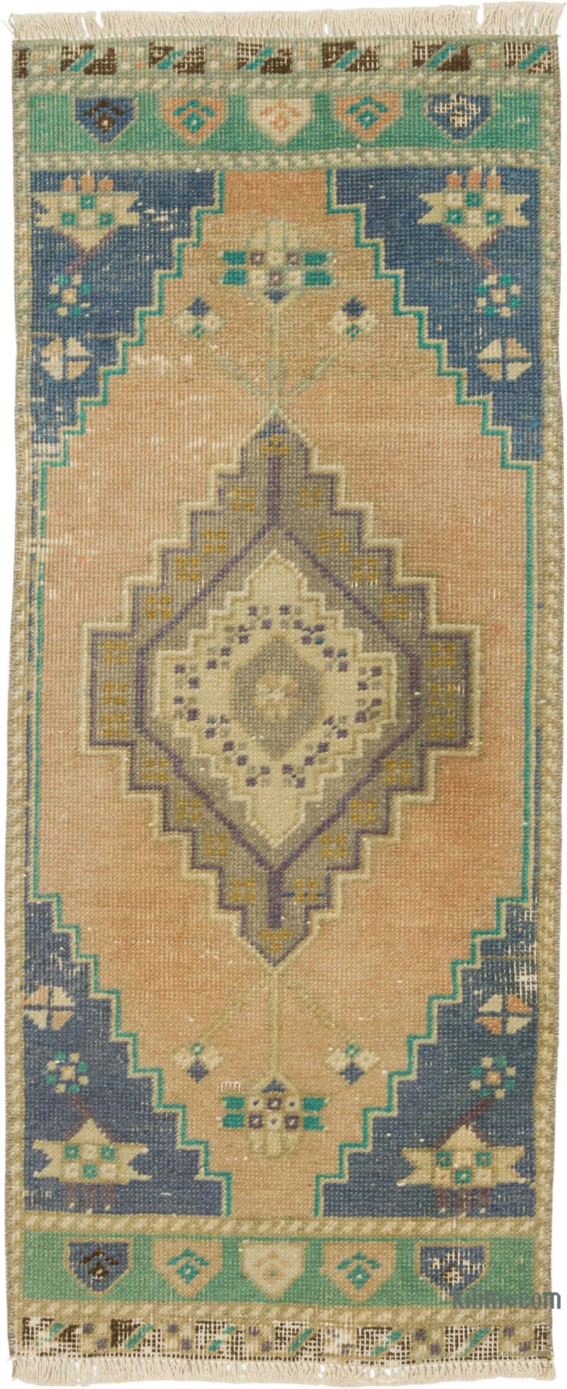 Vintage Turkish Hand-Knotted Rug - 1' 3" x 3' 1" (15" x 37") - K0086427