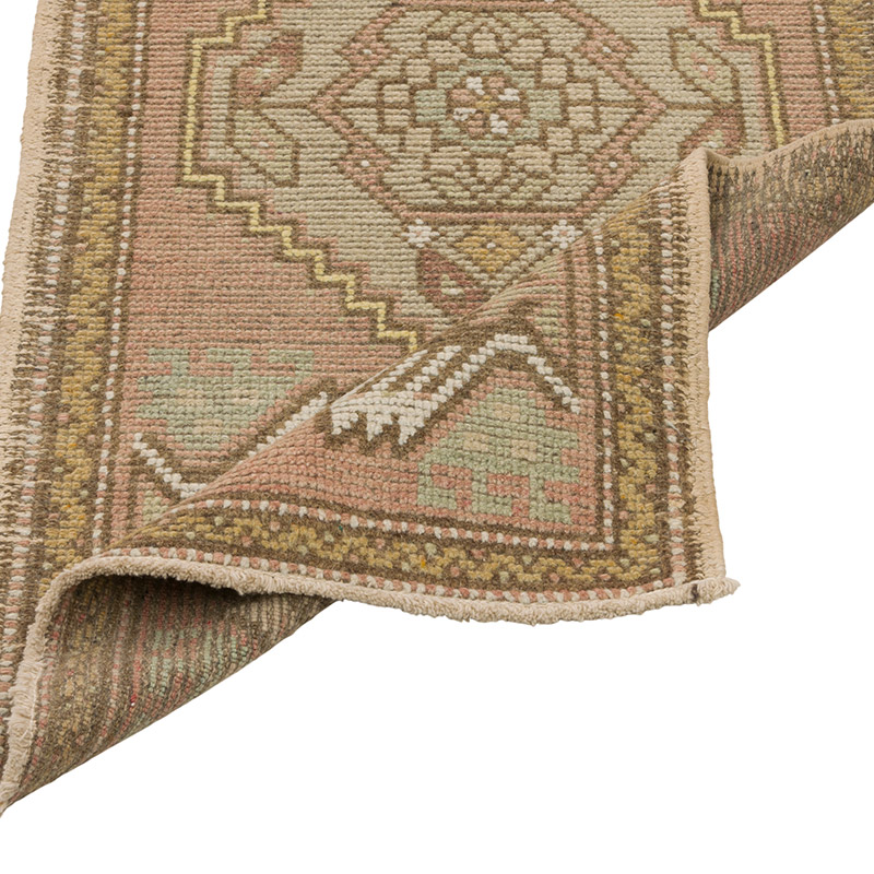 El Dokuma Vintage Halı - 48 cm x 98 cm - K0086428