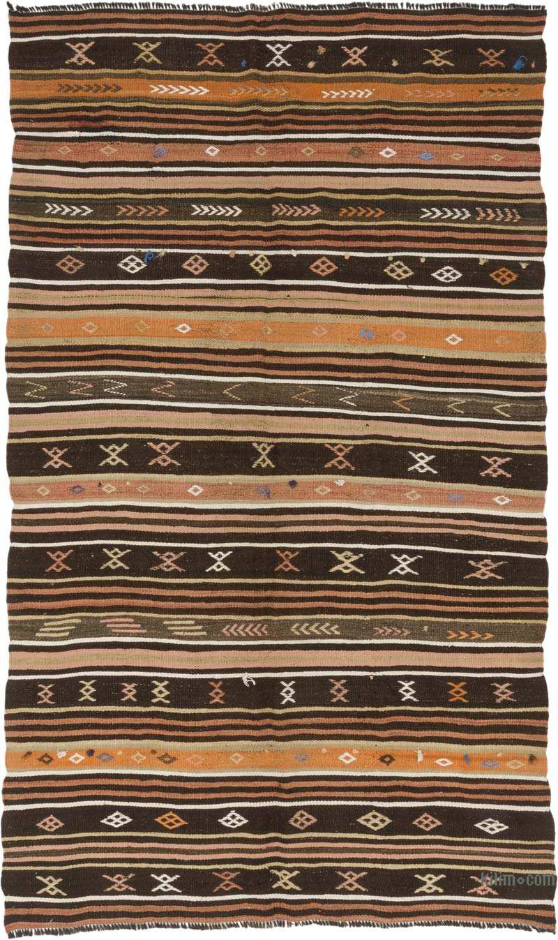 Vintage Anatolian Kilim Rug - 6' 3" x 10' 7" (75" x 127") - K0086434