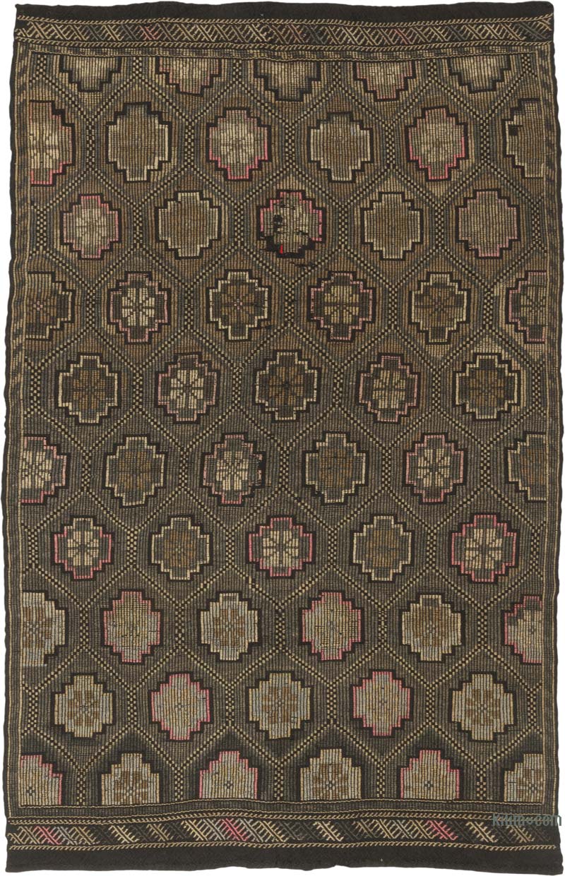 Vintage Anatolian Jijim Rug - 5' 9" x 9' 1" (69" x 109") - K0086447